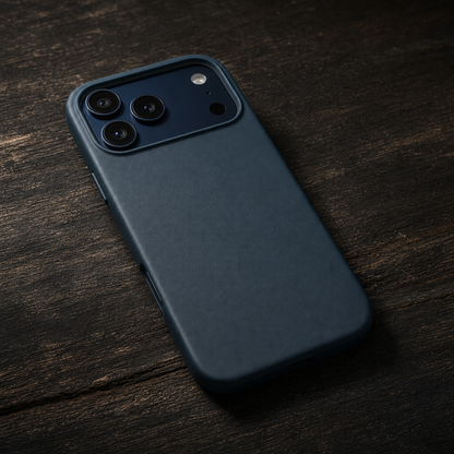 Leather iPhone Case | Navy