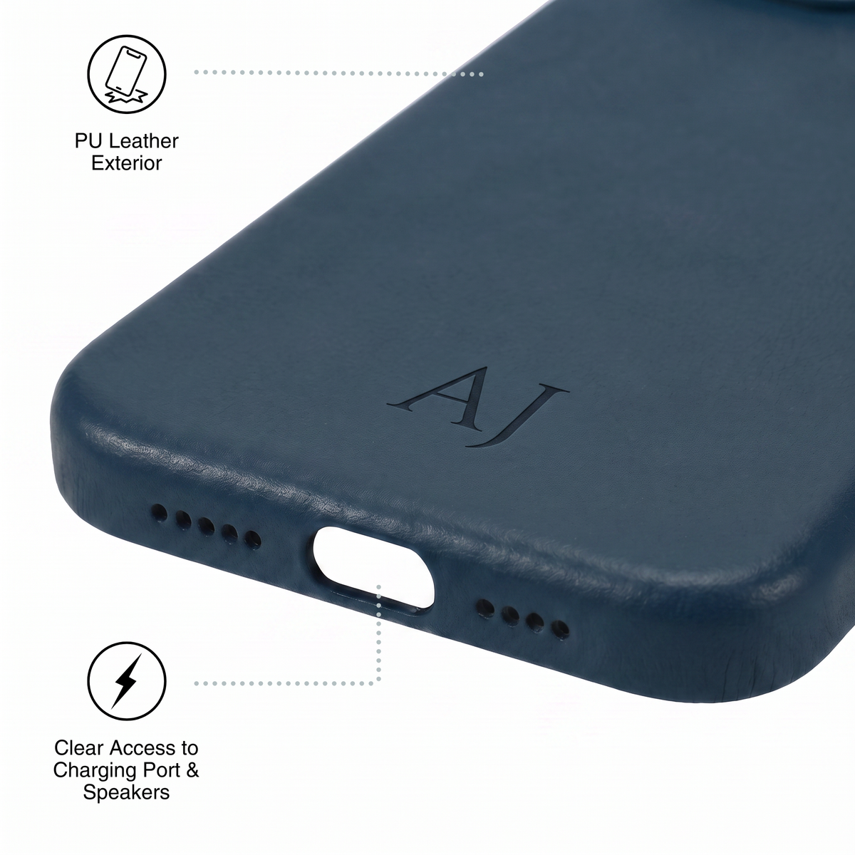 Navy Forge iPhone Case | Personalized Initials