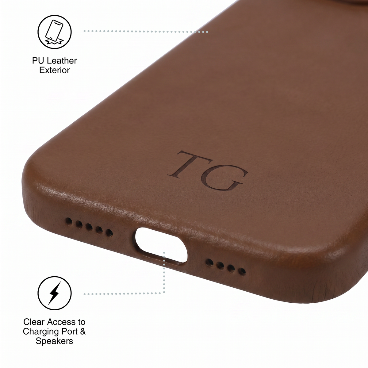 Brown Forge iPhone Case | Personalized Initials