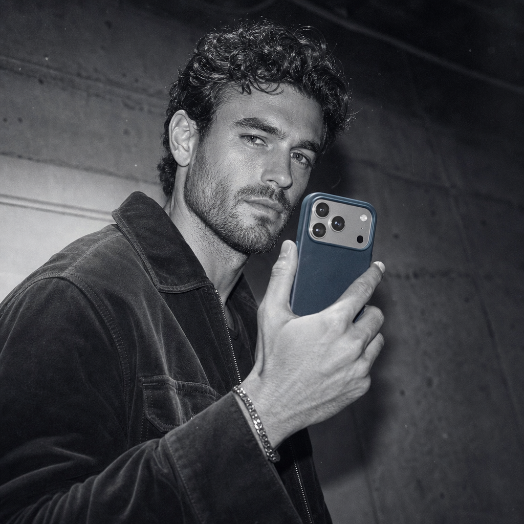 Leather iPhone Case | Navy